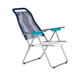Seating^Fiam Spaghetti sun lounger without footrest, -aluminium frame-blue Multi