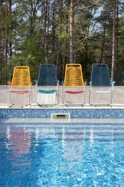 Seating^Fiam Spaghetti sun lounger without footrest, -aluminium frame-blue Multi