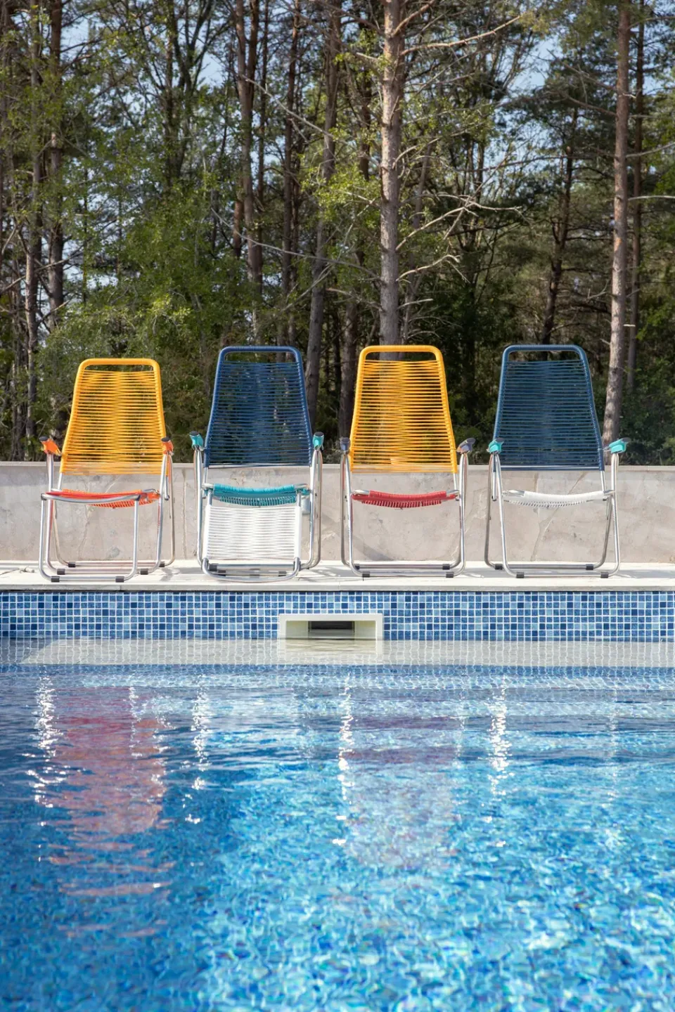Seating^Fiam Spaghetti sun lounger without footrest, -aluminium frame-blue Multi