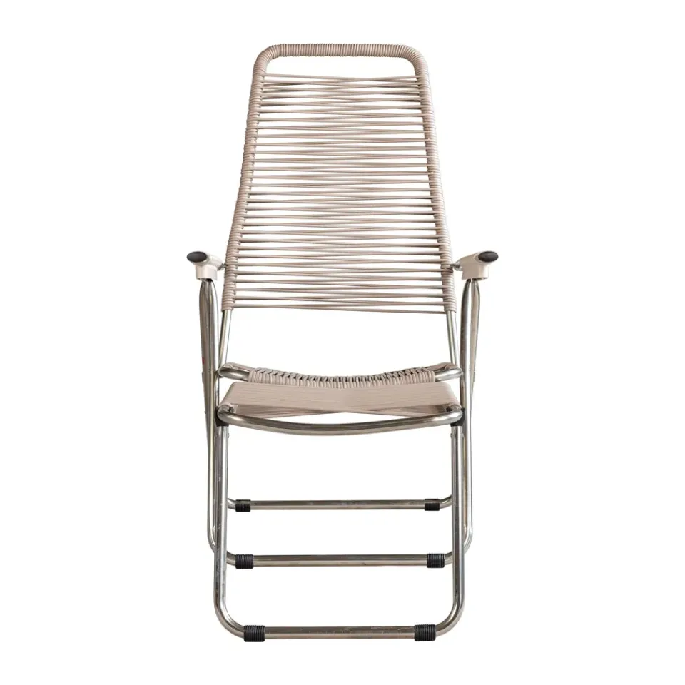 Online Fiam Spaghetti sun lounger with footrest, Taupe Beige
