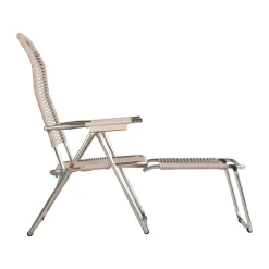 Online Fiam Spaghetti sun lounger with footrest, Taupe Beige