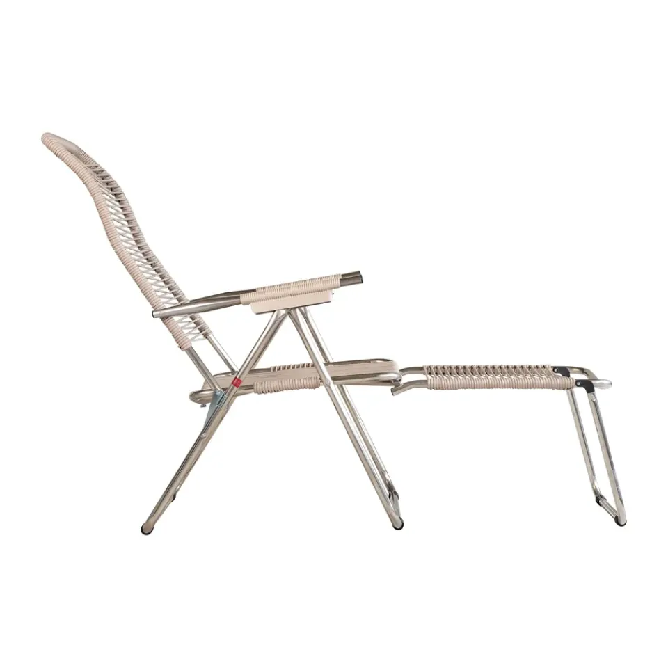 Online Fiam Spaghetti sun lounger with footrest, Taupe Beige