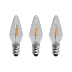 New Star Trading Spare lamp E10 LED filament soft glow 3-pack, 0.5W 1900K non-dimmable Transparent