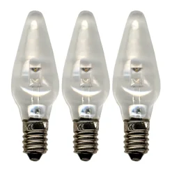 Hot Star Trading Spare lamp E10 universal LED indoors 3-pack, 2100K non-dimmable Transparent