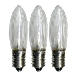Spare Parts To Lamps^Star Trading Spare lamp E10 universal LED outdoor 3-pack, 0.2W 2100K non-dimmable Transparent