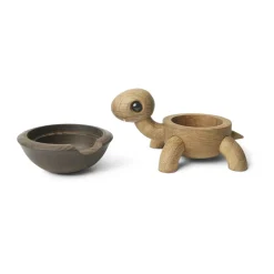 Hot Spring Copenhagen Speedy turtle decoration 4 cm, Oak-ash Beige