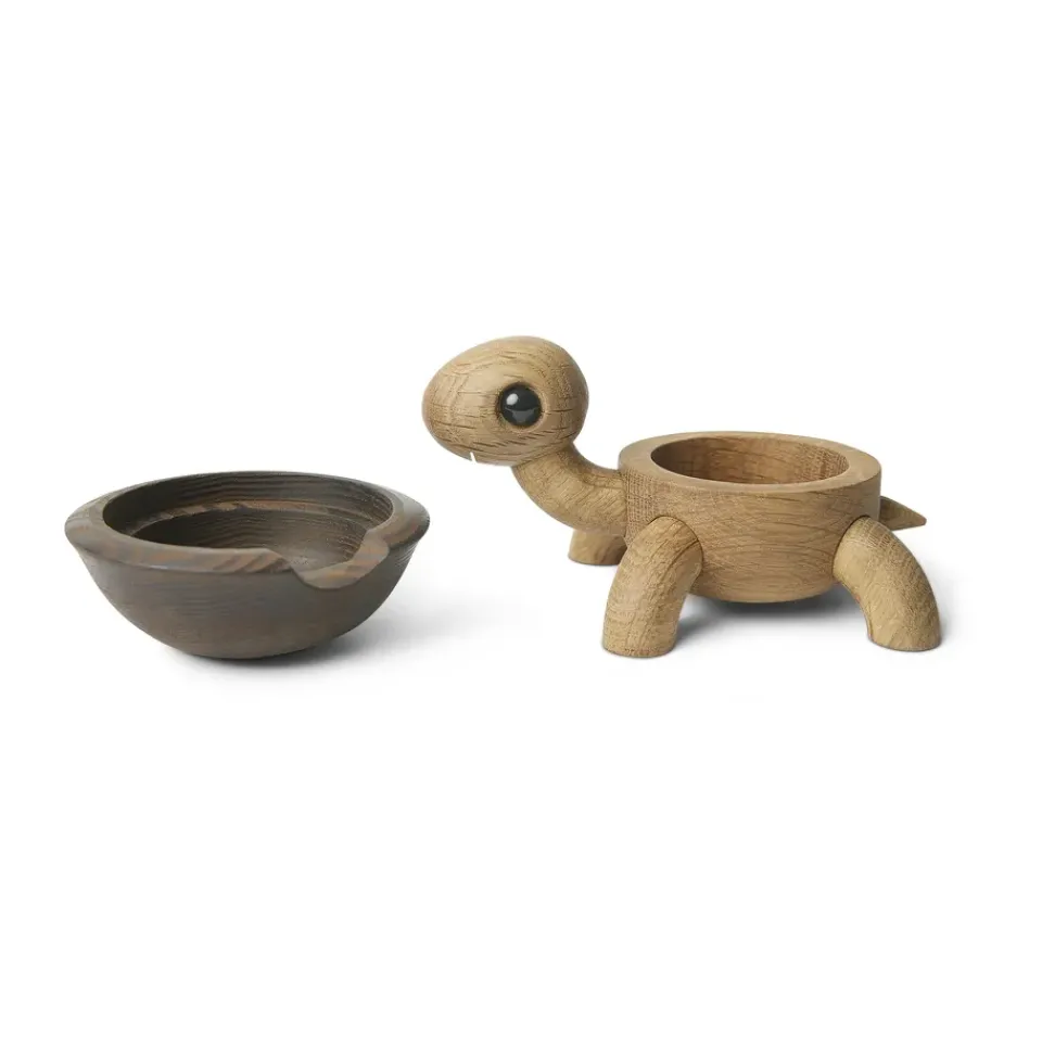 Hot Spring Copenhagen Speedy turtle decoration 4 cm, Oak-ash Beige
