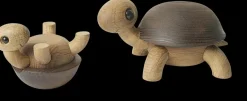 Hot Spring Copenhagen Speedy turtle decoration 4 cm, Oak-ash Beige