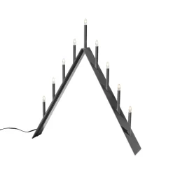 Best SMD Design Spica 9 Advent candle holder, Dark , led Grey