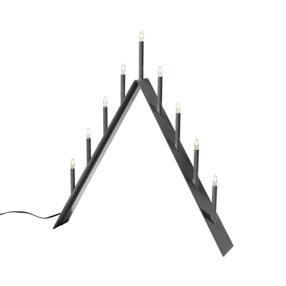 Best SMD Design Spica 9 Advent candle holder, Dark , led Grey