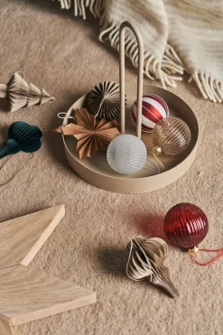 Christmas Decorations^Scandi Living Spira baubles 4-pack, Forest Green