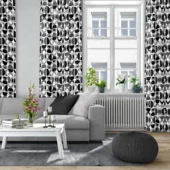 Fabric By The Metre^Arvidssons Textil Spiral Dance Fabric, Grey
