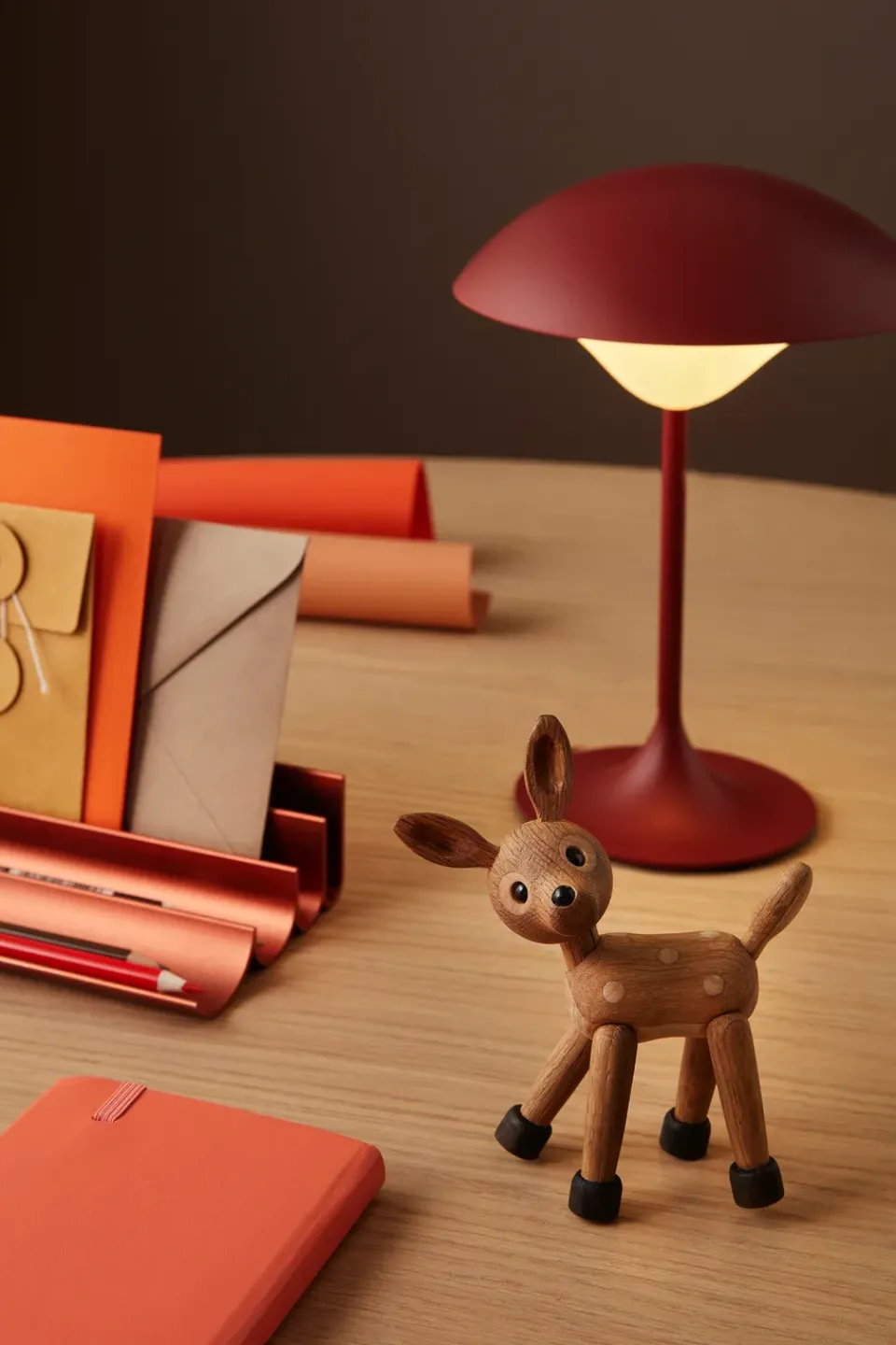 Spring Copenhagen Spot deer baby decoration, Oak-Maple Brown