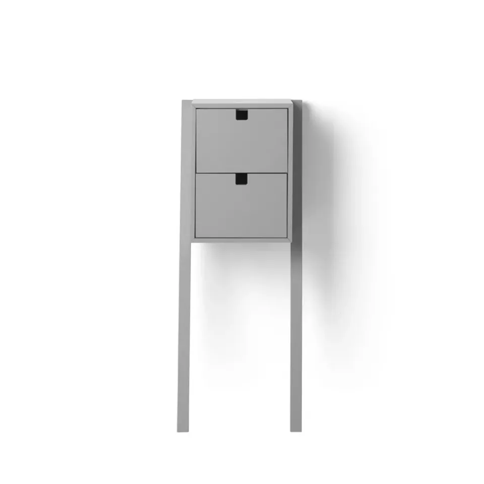 Bedside Tables^1898 Square bed- and hall way shelf, Grey