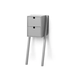 Bedside Tables^1898 Square bed- and hall way shelf, Grey
