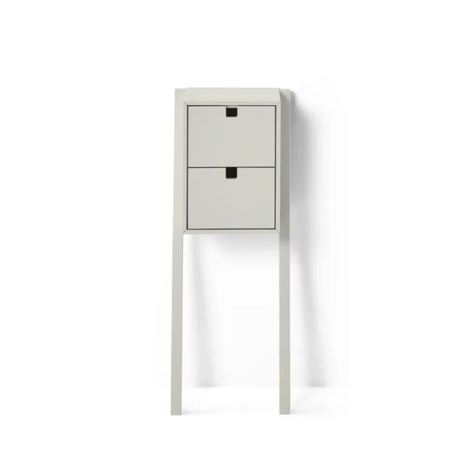 Bedside Tables^1898 Square bed- and hall way shelf, Sand Beige