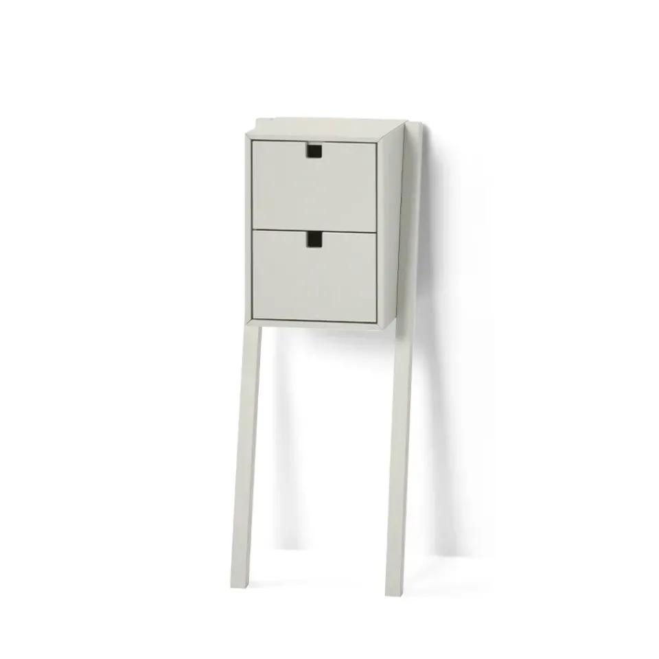 Bedside Tables^1898 Square bed- and hall way shelf, Sand Beige