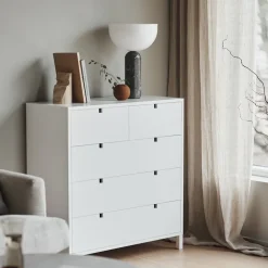Online 1898 Square dresser 2+3 drawers, White