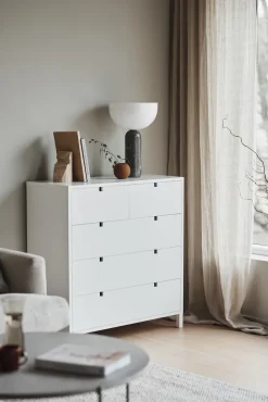 Online 1898 Square dresser 2+3 drawers, White