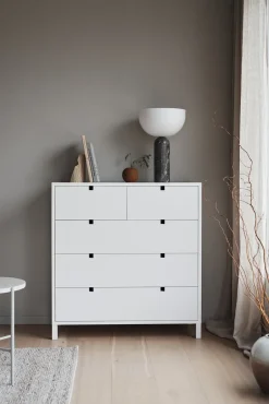 Online 1898 Square dresser 2+3 drawers, White