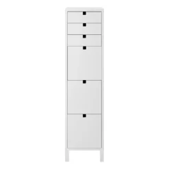 Clearance 1898 Square dresser narrow 6 drawers, White