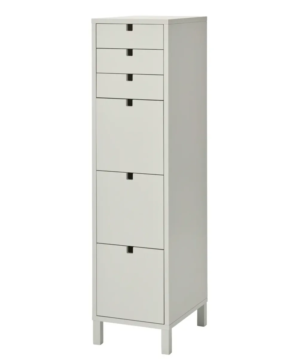 Dressers & Drawer Units|Dressers & Drawer Units^1898 Square dresser narrow 6 drawers, Sand Beige