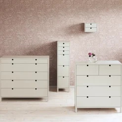 Dressers & Drawer Units|Dressers & Drawer Units^1898 Square dresser narrow 6 drawers, Sand Beige