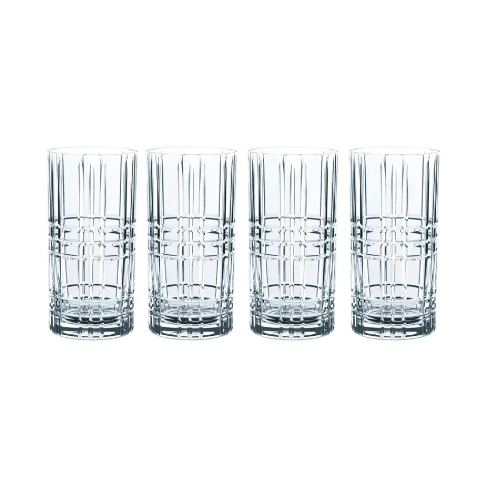 Long Drink & Highball Glasses^Nachtmann Square long drink glass 4-pack, 44 cl Transparent