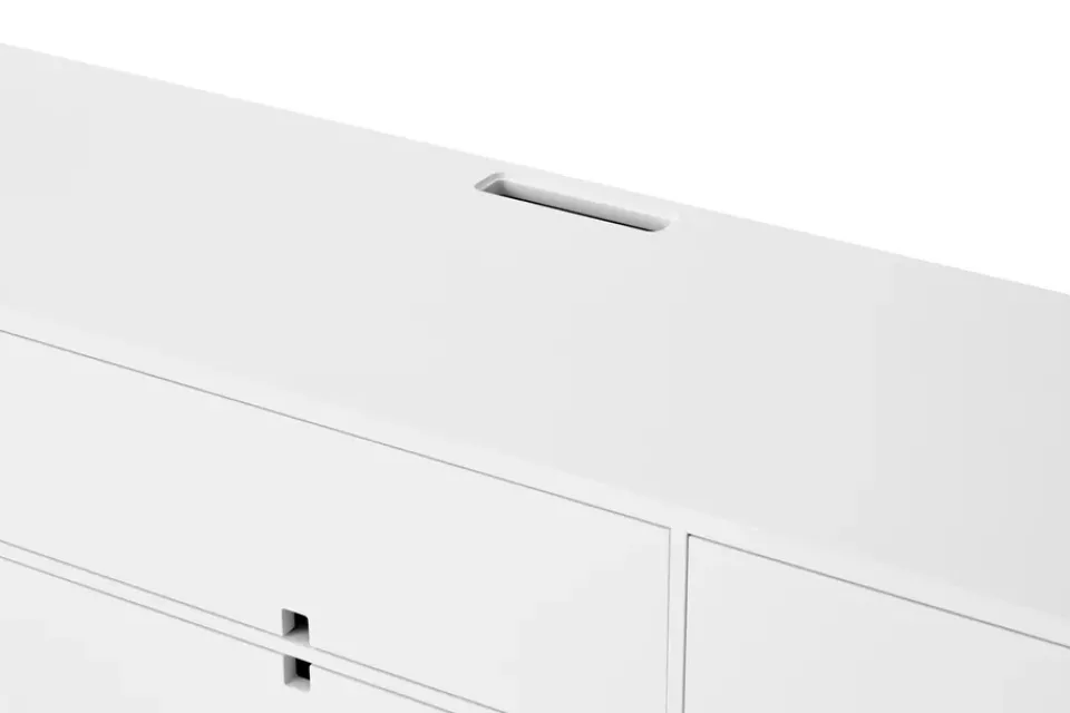 Sale 1898 Square media bench, White