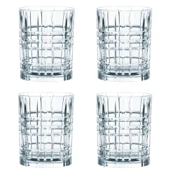 Whiskey & Cognac Glasses^Nachtmann Square whisky glass 34 cl 4-pack, 34 cl Transparent