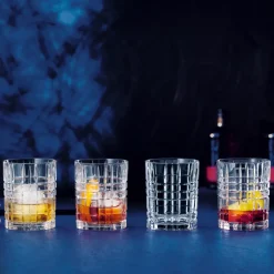Whiskey & Cognac Glasses^Nachtmann Square whisky glass 34 cl 4-pack, 34 cl Transparent