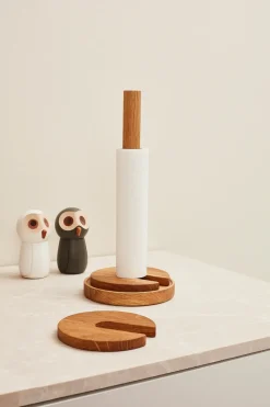 New Spring Copenhagen Stack kitchen paper holder, Oak Brown