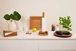 New Spring Copenhagen Stack kitchen paper holder, Oak Brown