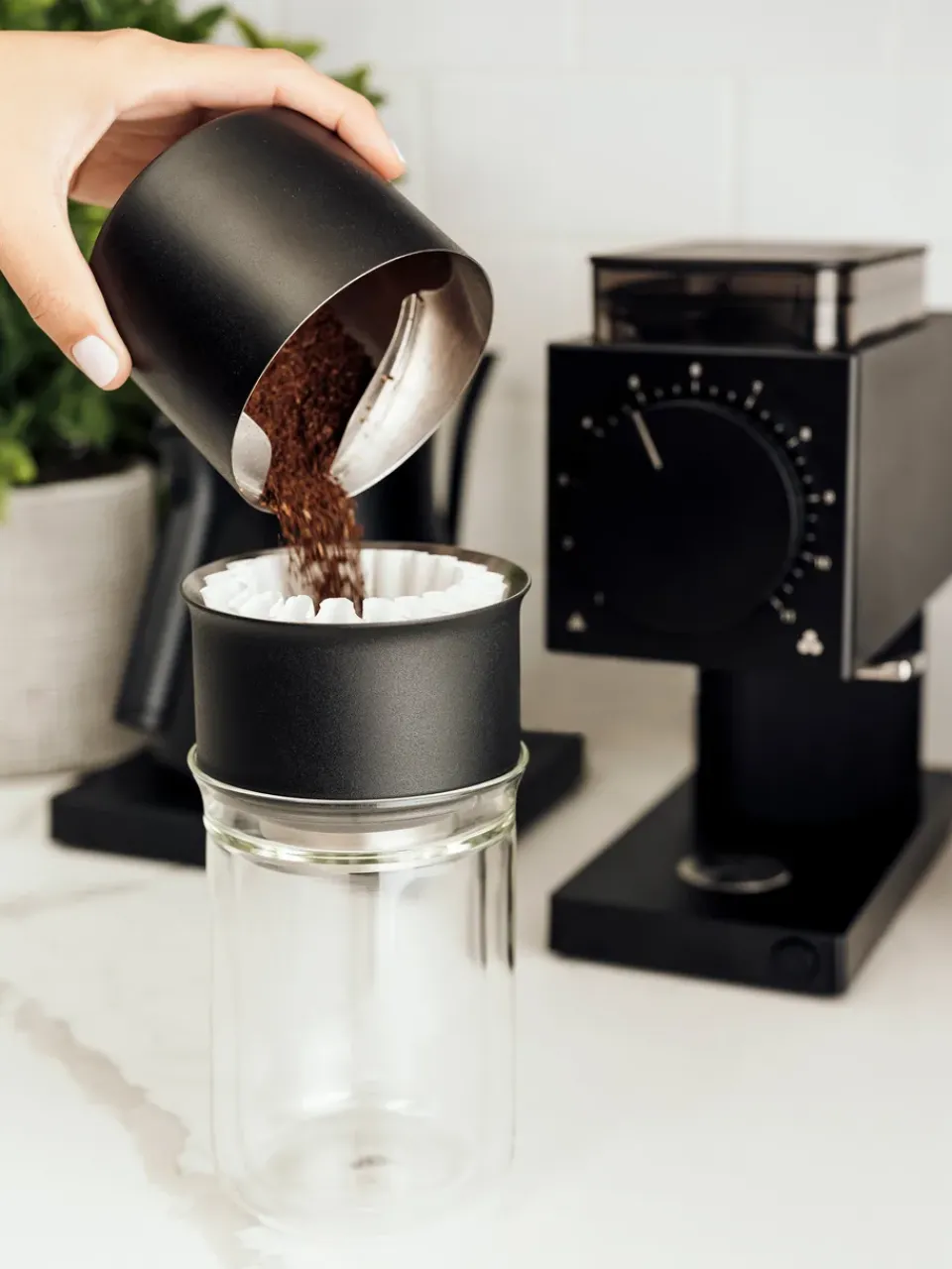 Coffee Presses & Makers^Fellow Stagg X Pour-Over Dripper, Matte black BlackTransparent