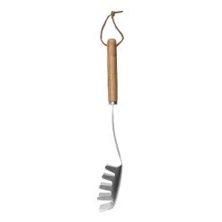 Hot Heirol Stainless steel pasta server 34 cm, Beech Brown