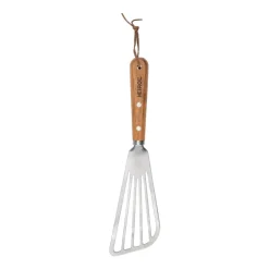 Fish Slices & Spatulas^Heirol Stainless steel spatular with hole 30 cm, Beech Brown
