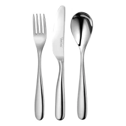 Sale Robert Welch Stanton Bright children's cutlery 3 pieces, Stainless steel Silver-coloured