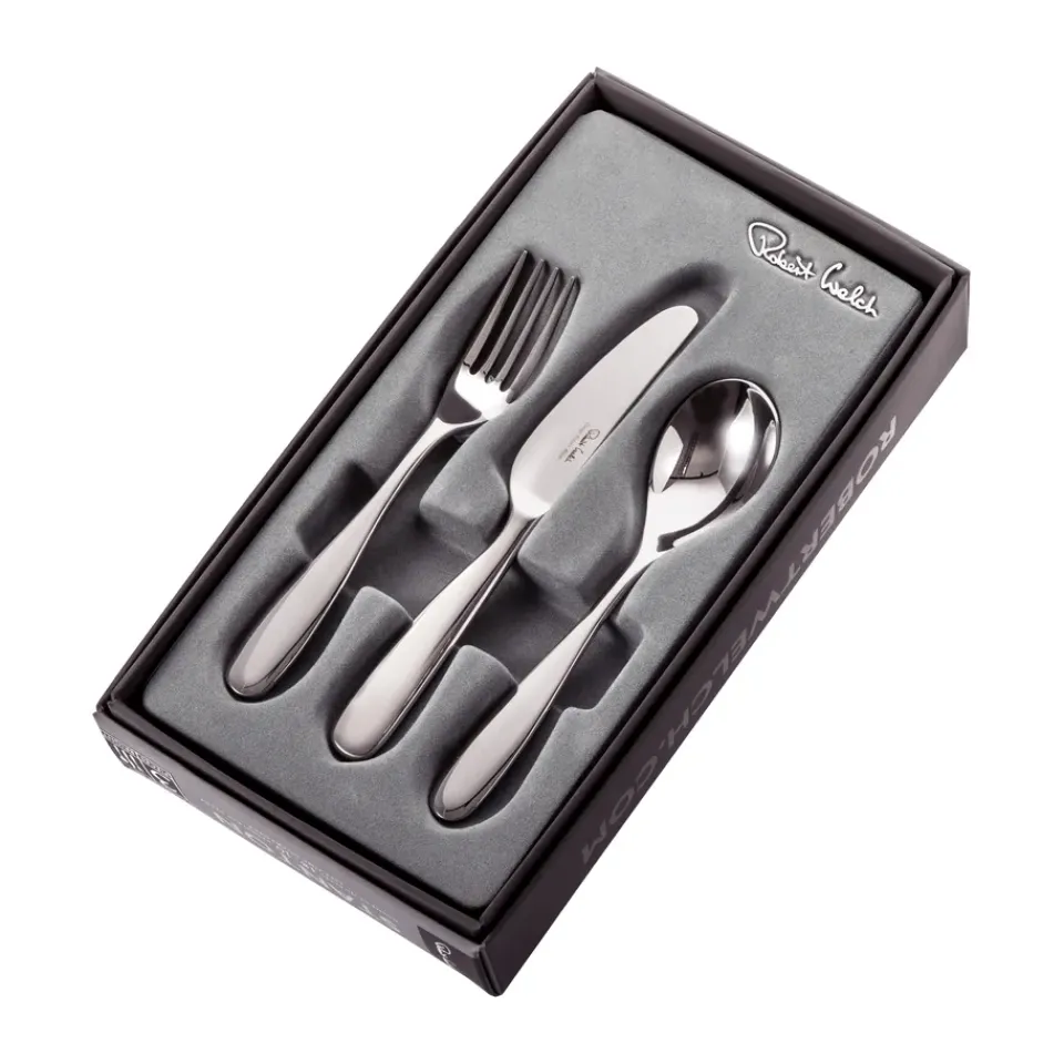 Sale Robert Welch Stanton Bright children's cutlery 3 pieces, Stainless steel Silver-coloured