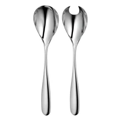 Hot Robert Welch Stanton Bright salad servers 2 pieces, Stainless steel Silver-coloured