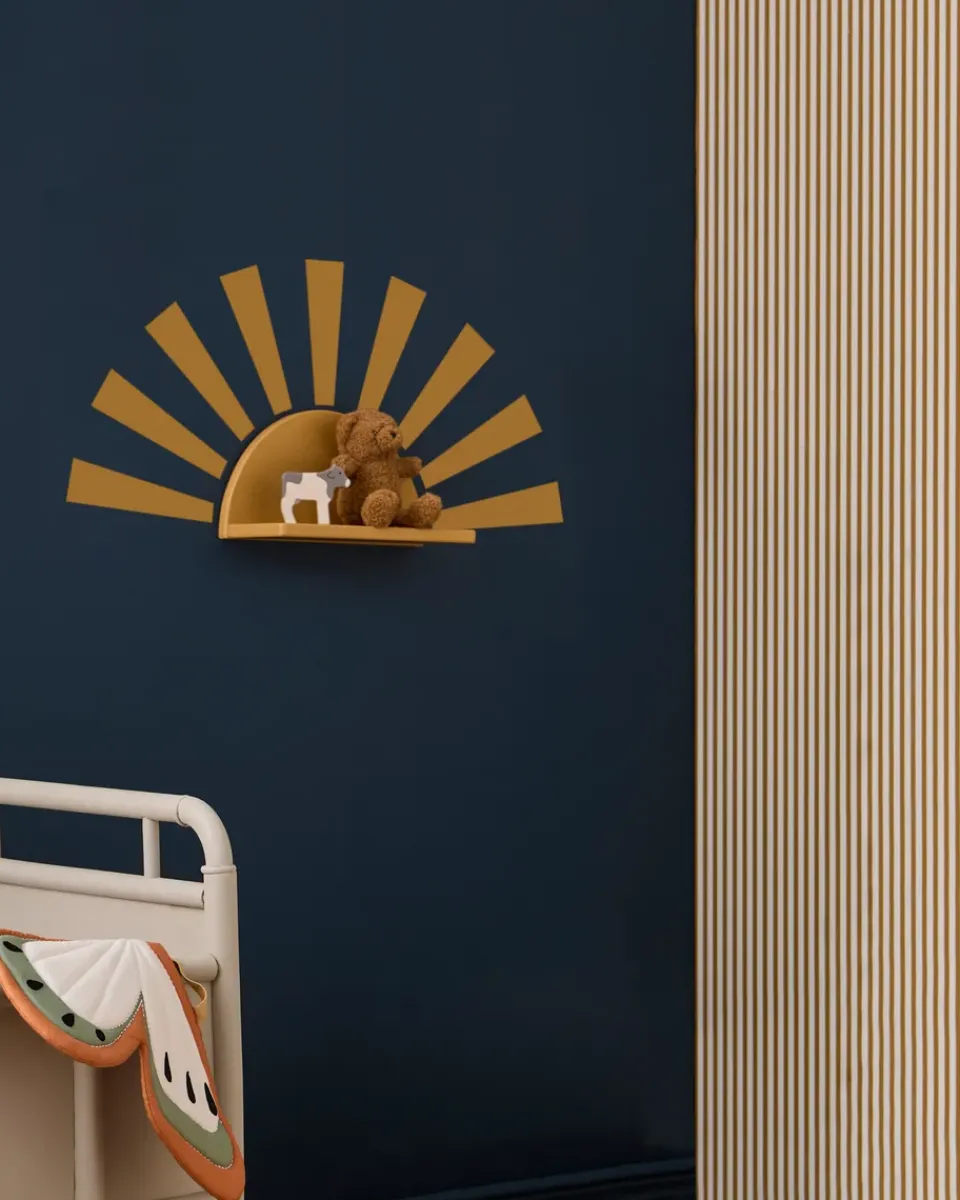 Sale Kid's Concept Star shelf circle incl stickers, Mustard Yellow