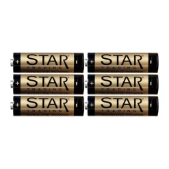 Candle Accessories^Star Trading Battery 6-pack, Amateur Association Gold-colouredBlack