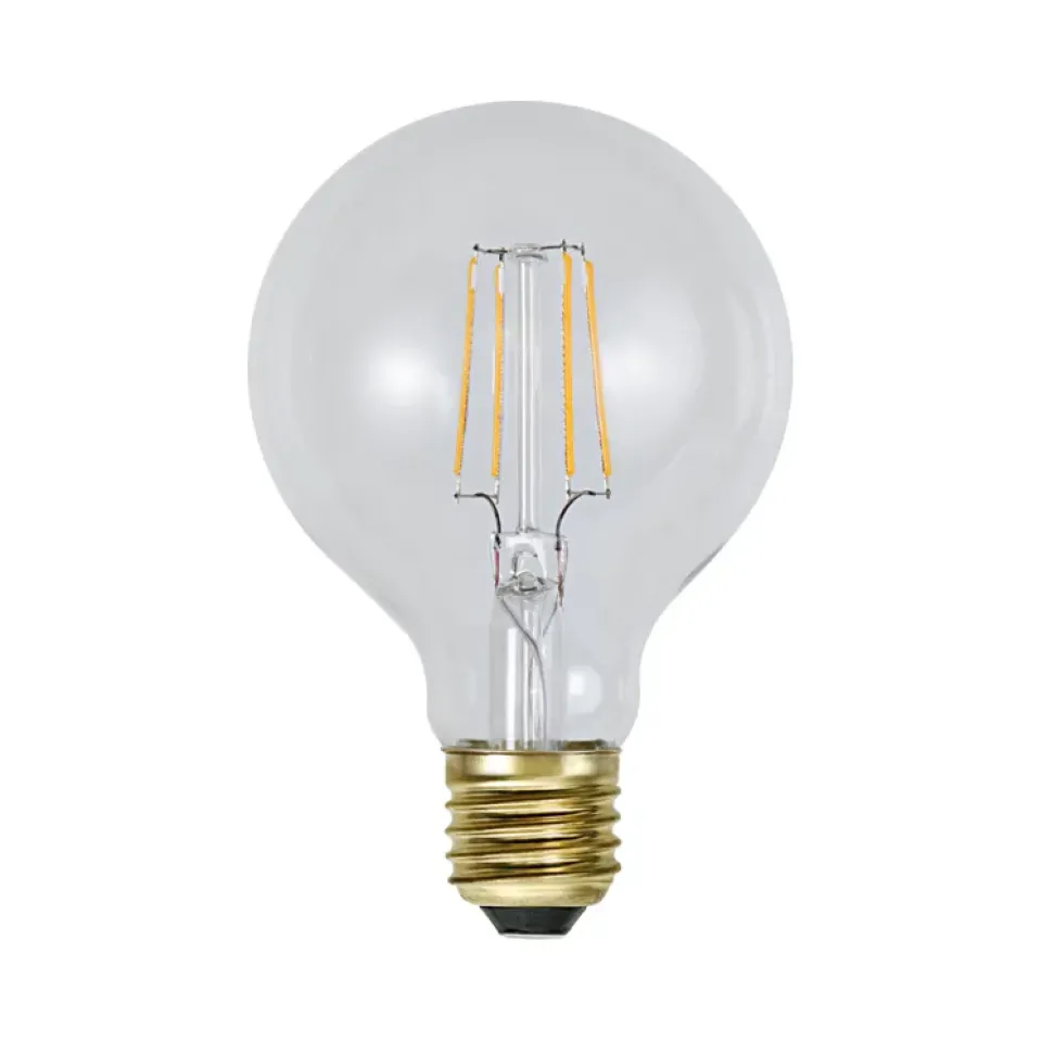 Best Star Trading E27 LED soft glow dimmable, 8 cm. 2100 K Transparent