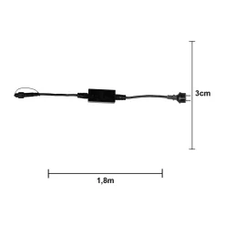 New Star Trading system LED starter cable, 180 cm Black