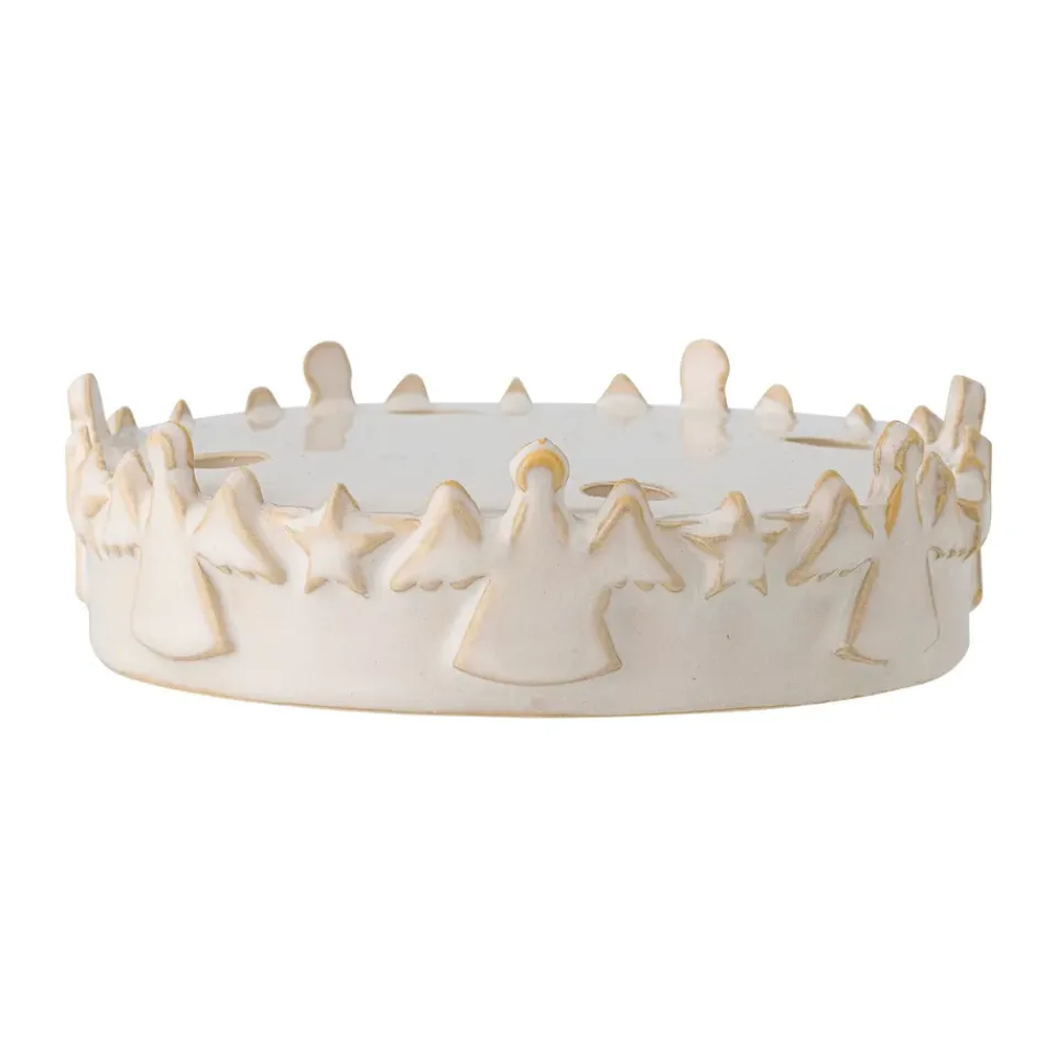 Clearance Bloomingville Starry Advent candle holder, White