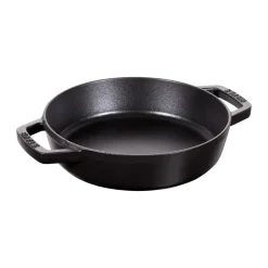 Hot STAUB braiser cast iron 2 handles , Ø20 cm Black