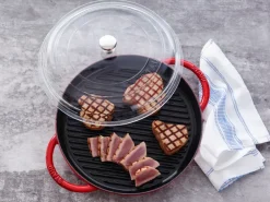 Hot STAUB braiser cast iron 2 handles , Ø20 cm Black