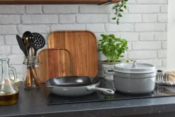 Cast Iron Pans|Frying Pans & Skillets^STAUB cast iron frying pan with pouring spout Ø26 cm, Graphite gray Grey