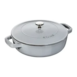Saucier & Sauté Pans^STAUB Chistera braiser cast iron Ø24 cm, Graphite gray Grey