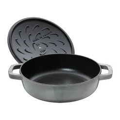 Saucier & Sauté Pans^STAUB Chistera braiser cast iron Ø24 cm, Graphite gray Grey