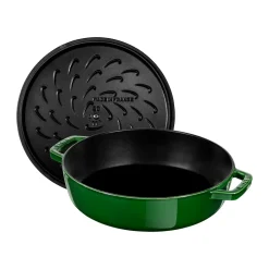 Best STAUB Chistera braiser cast iron Ø24 cm, Basil Green